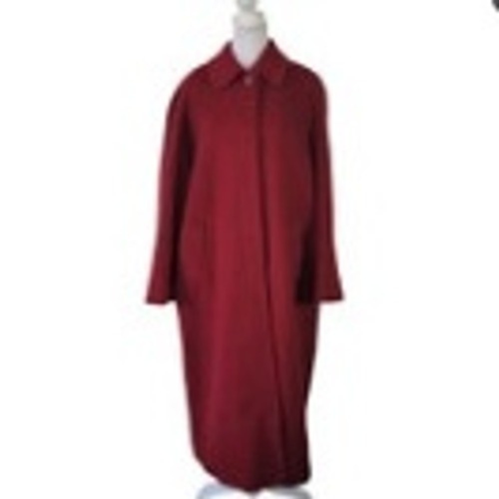 Cinzia Rocca Size 10 Wool Cashmere Coat Womens Red Made In Italy Luxury